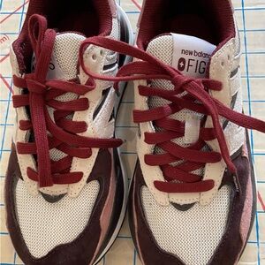 Figs Burgundy and Cream Women's Sneakers
